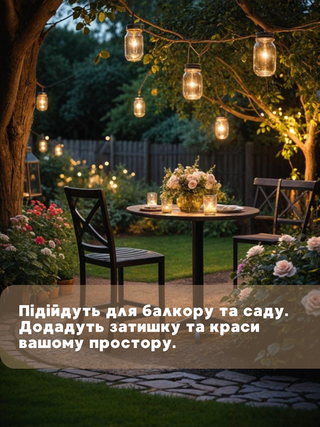 Садовий/балконний ліхтарик на сонячній батареї 0000414 фото